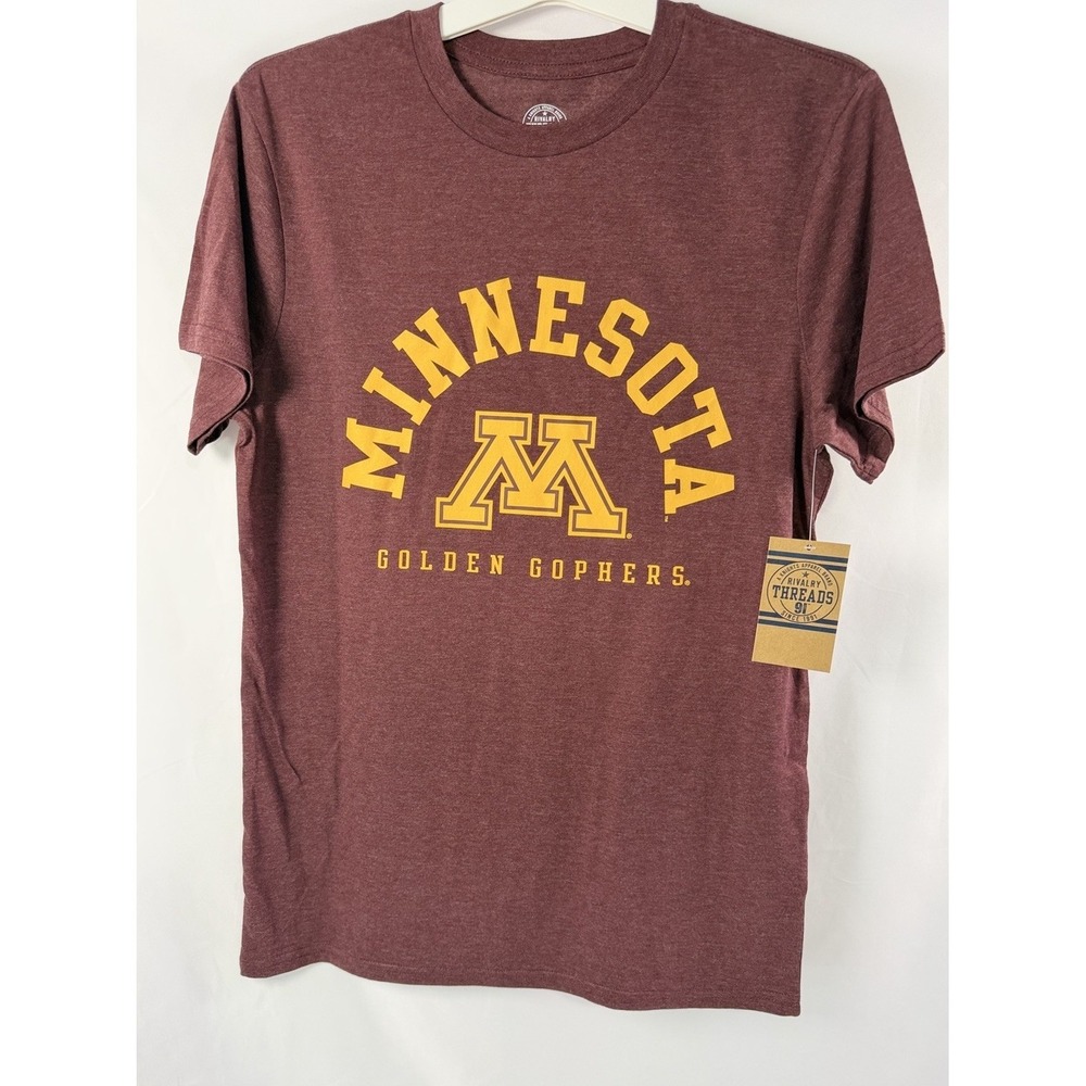 Minnesota Golden Gophers Shirt Small Red NCAA Basketball Rivalry Threads 34/36